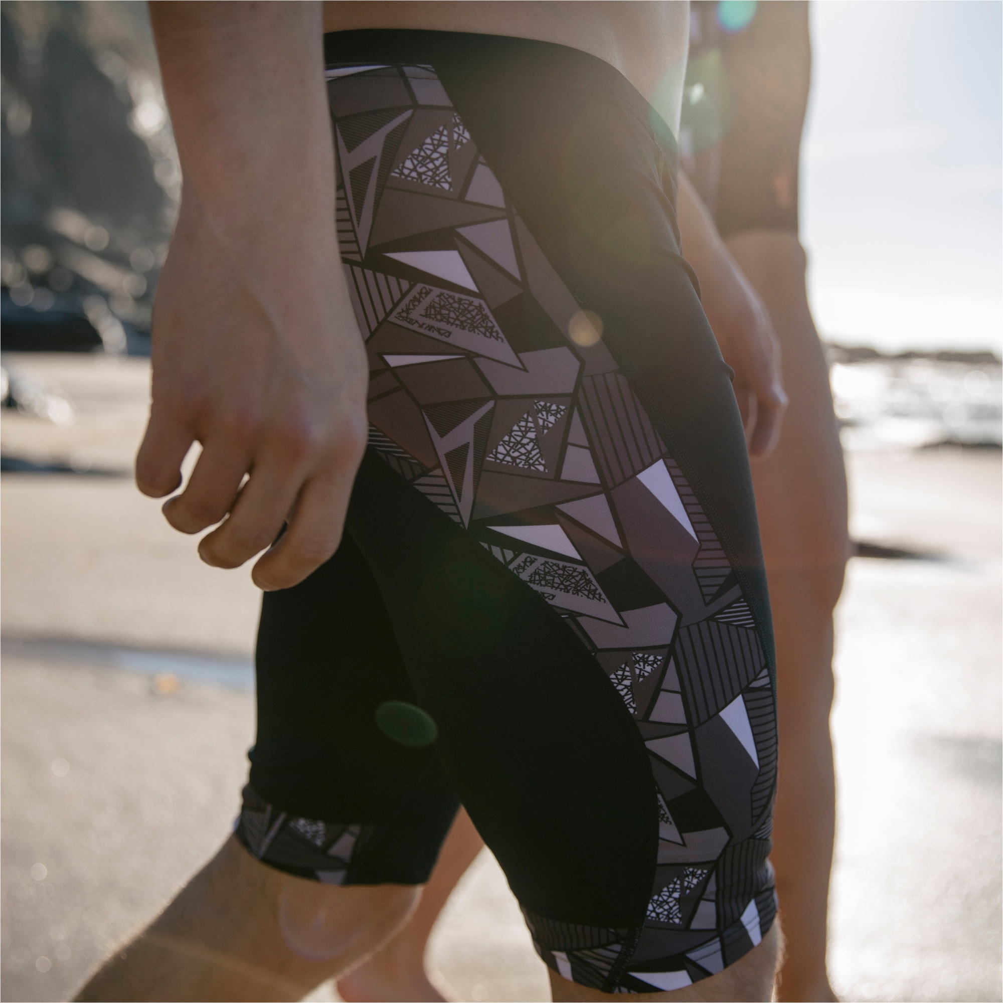 Zone3 Männer OWS Renew Swim Jammers SW23MOWSJ122 - Black / Grau